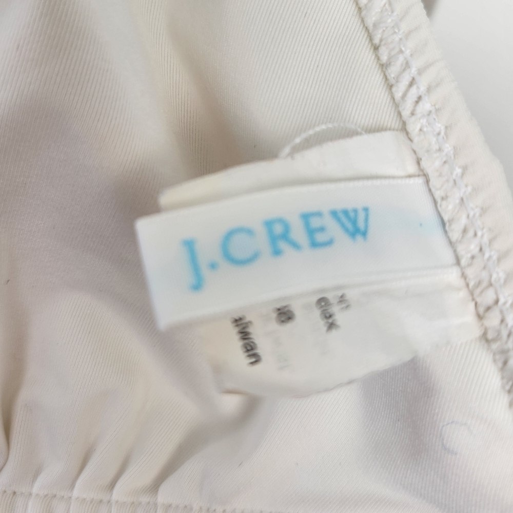 JCrew White Crepe Ruffle Bikini Top - Picture 10 of 14